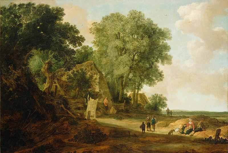 Jan van Goyen Landscape with Cottage and Figures